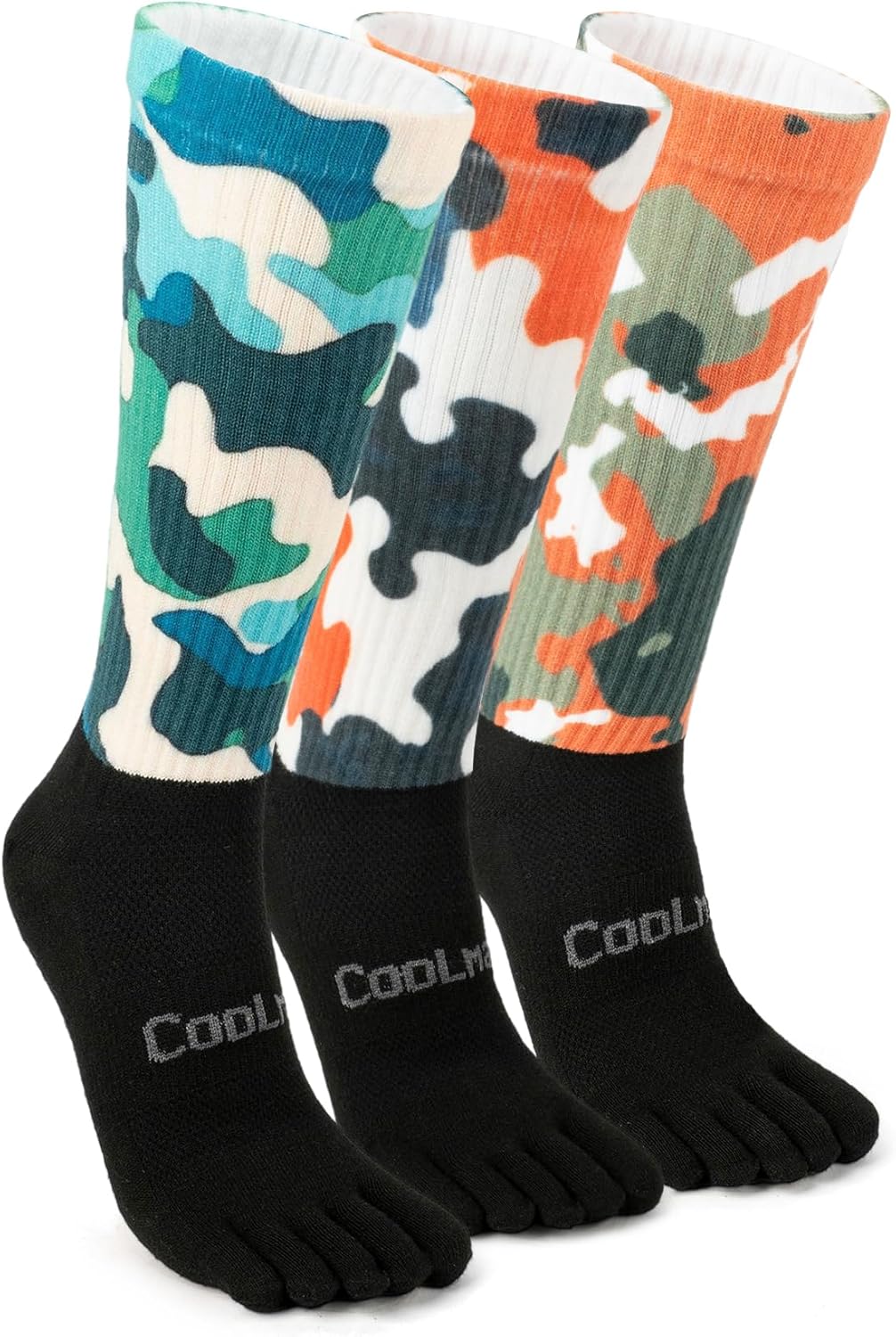 bysock Toe Socks for Men Women Cool-max Running Socks Athletic Hiking Breathable Five Finger Socks 3Pairs