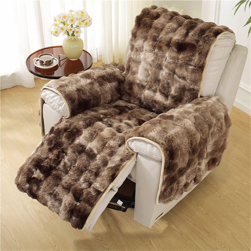 Cubresillón suave de pelo sintético para tardes de lectura cómodas en el sofá
