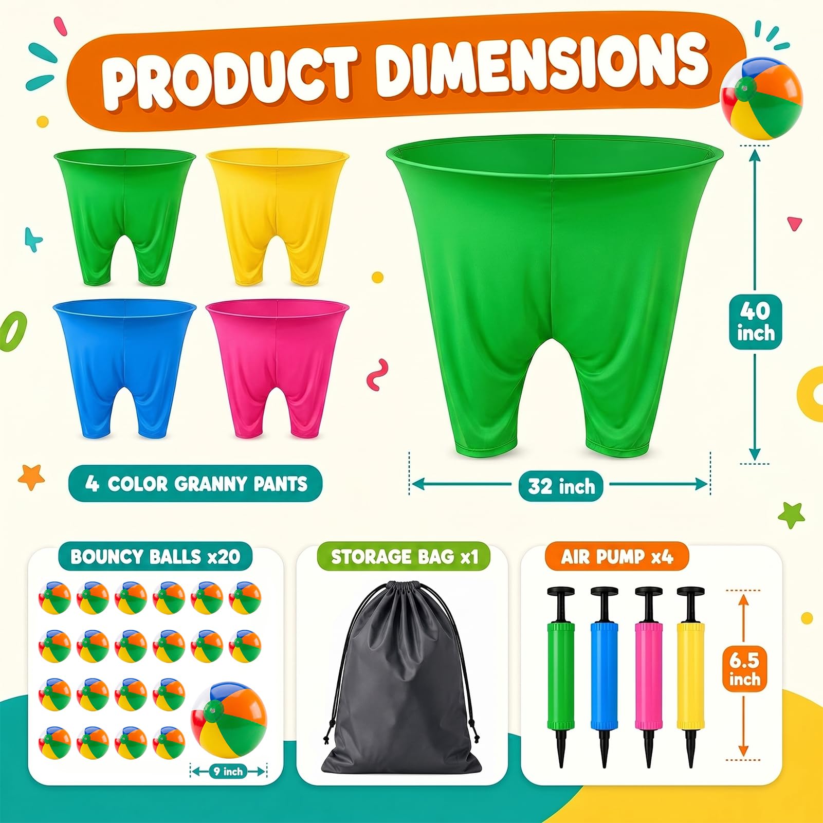 Granny Pants Yard Game Outdoor Fangspiel Set Hinterhof Rasen Partyspiel für Teenager und Erwachsene