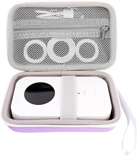Mini caja de almacenamiento para etiquetadoras Phomemo D30D35, JADENS D11, Memoking, COLORWING y SUPVAN con rollo de papel de cinta y cable USB