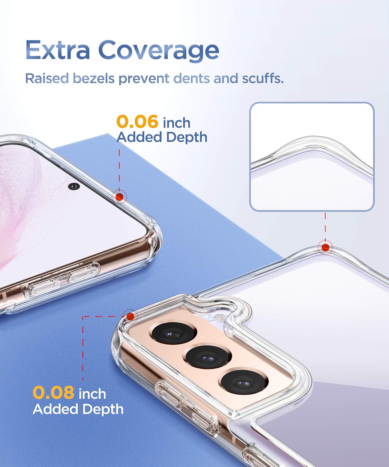 MIORDO Case Compatible with Samsung Galaxy S21 Case 5G 2021[12X Anti-Yellow] [10X Military Grade Shockproof] Case for Galaxy S21 5G Samsung Galaxy S21 Case with Shockproof Cover - Crystal Clear