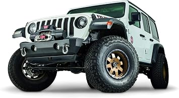 WARN 102510 Jeep Wrangler JL/JK and Gladiator JT Front Crawler Bumper: Stubby, without Tube