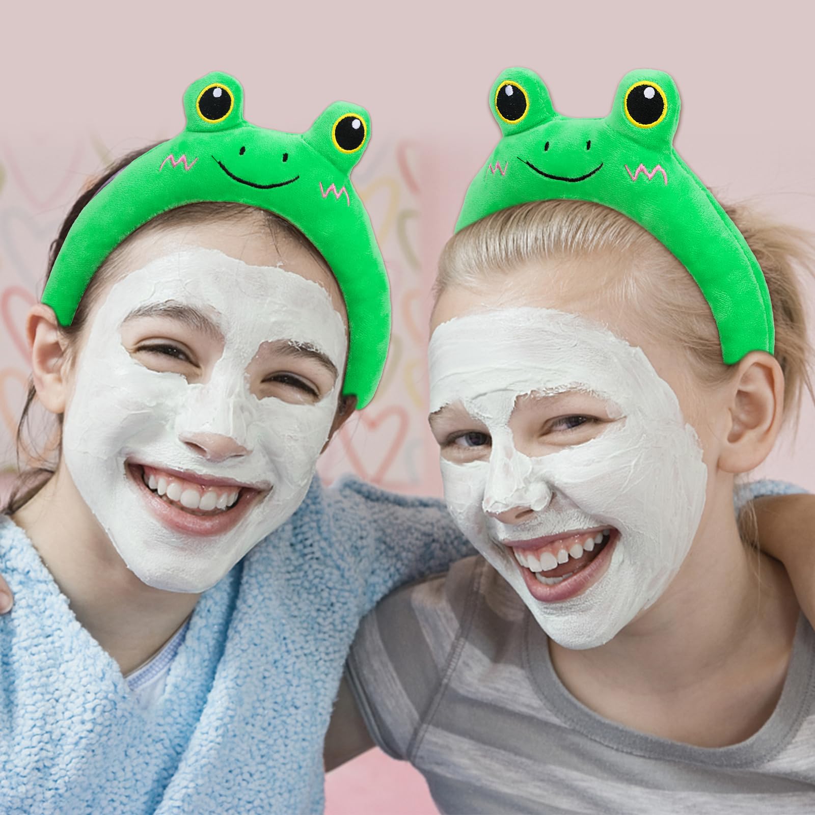 Kawaii Spa Headband for Washing Face, Cute Green Frog Headband for Make Up, Wash S383c6eb4b0e24e42926255c2afa95  main image 2