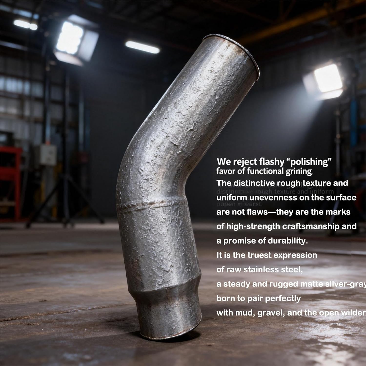 5 Inch Diesel Exhaust Tip, Exhaust Pipe Elbow 5.00 Inlet 6.00 Outlet Turndown Long Stainless Steel Side Exit Exhaust Tip for Car