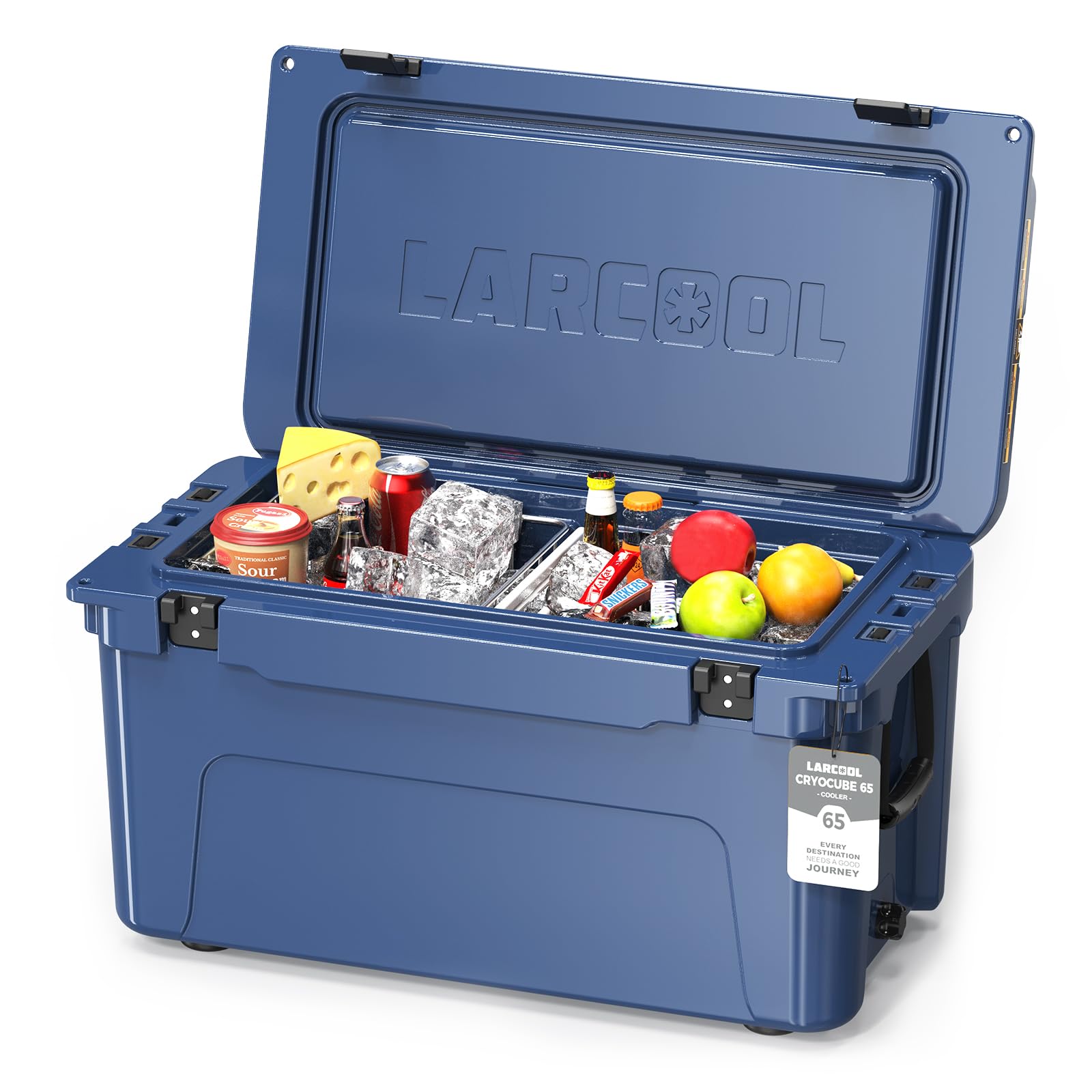 LARCOOL rotomolded hard cooler in blue