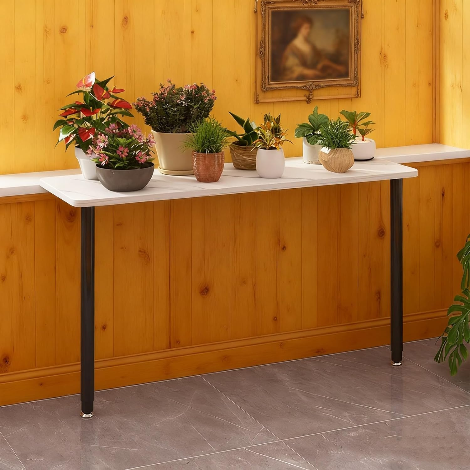 Adjustable Window Sill Plant Shelf & Cat Perch, Kitchen Ledge Extender, Sunbathing Extension Board (Beige, 85x25cm) - Perfect for Indoor Plants & Pets