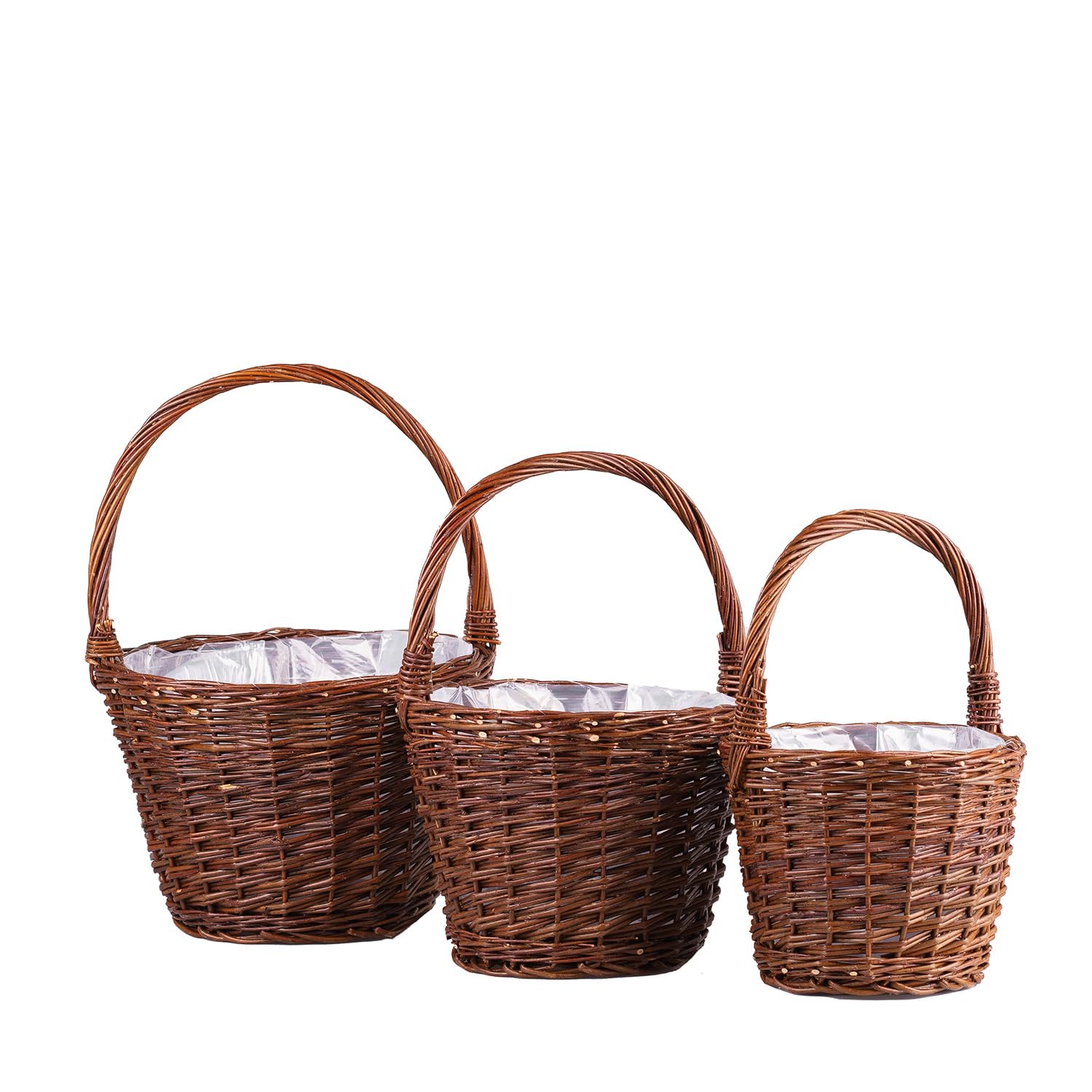 Paniers de jardin en osier tressé haut de gamme les 3