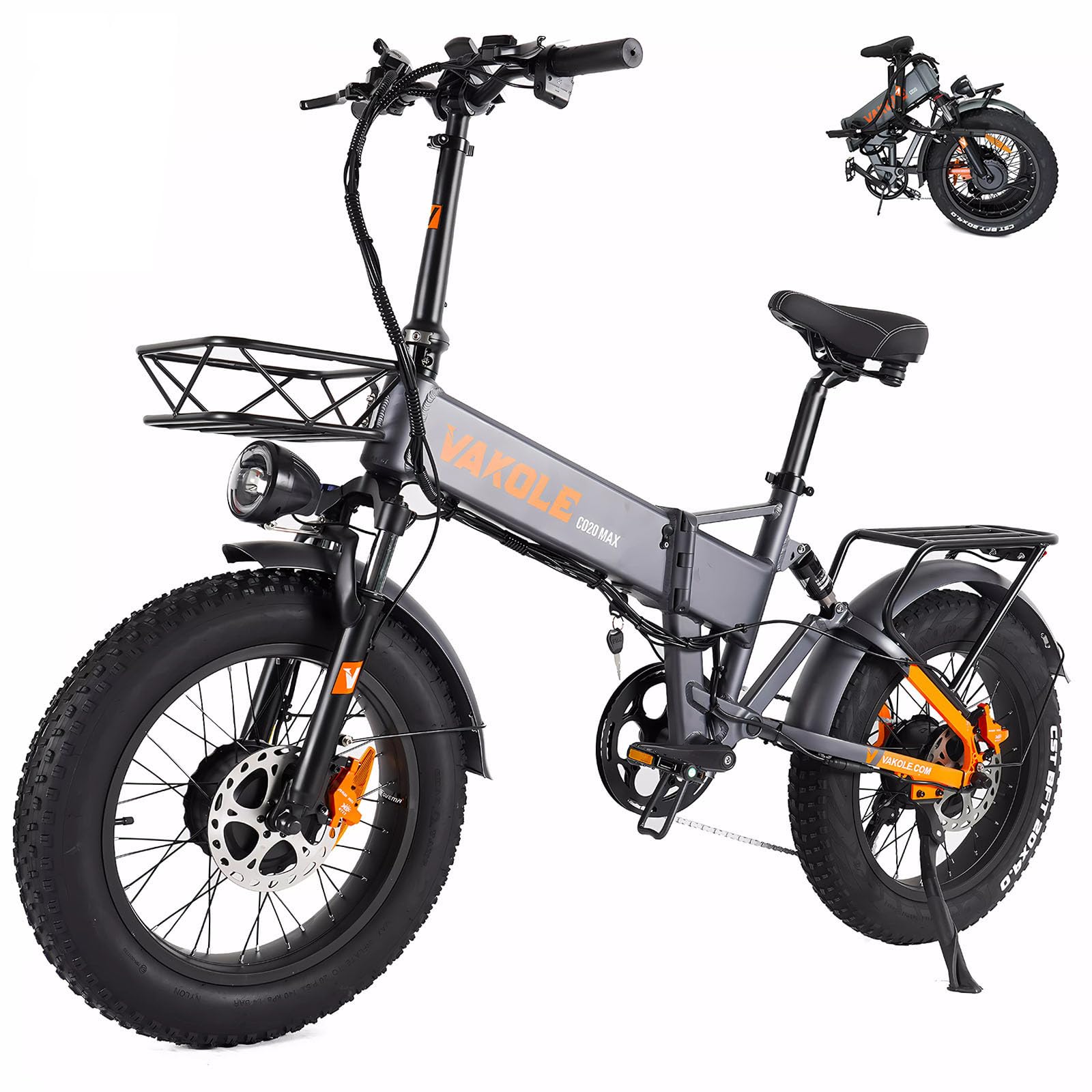 CO20 Max E-Bike Klapprad Doppelmotor mit 48V 20Ah Akku bis zu 120km | 20x4.0 Zoll, Hydraulische Bremse, 7 Gang Schaltwerk, Vollfederung Fatbike Pedelec für Damen u. Herren