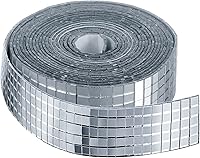 Vista 8 de SATINIOR 3000 piezas de azulejos de espejo de bola de discoteca autoadhesivos para manualidades, adhesivos pequeños de bola de discoteca de 5 x 5