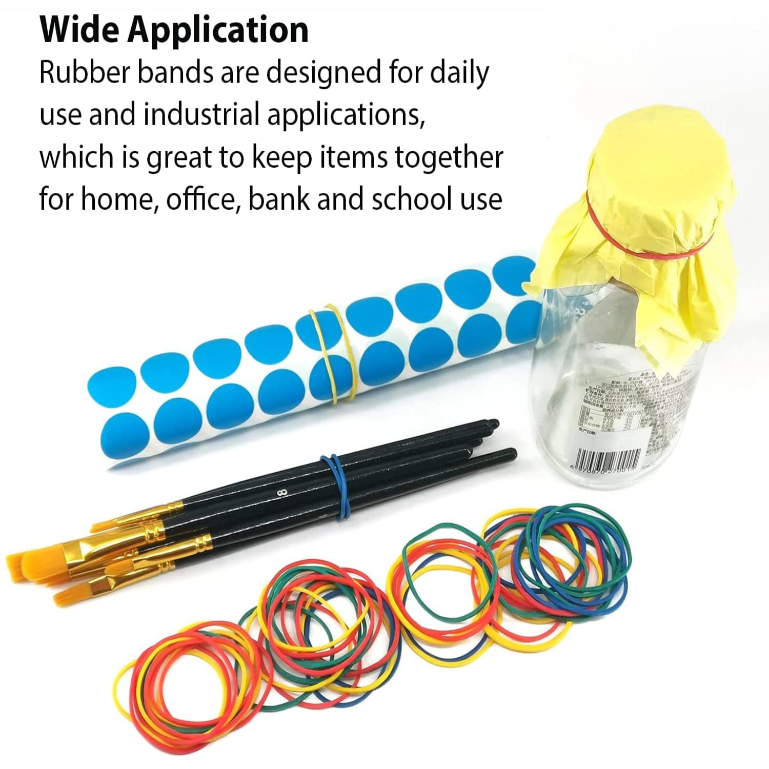 Oddy Multicolor High Stretch Rubber Bands, 1.5 Inch Pack of 500 Grams - Ideal for Office/School/Home & Kitchen Application - Image 6 thumbnail