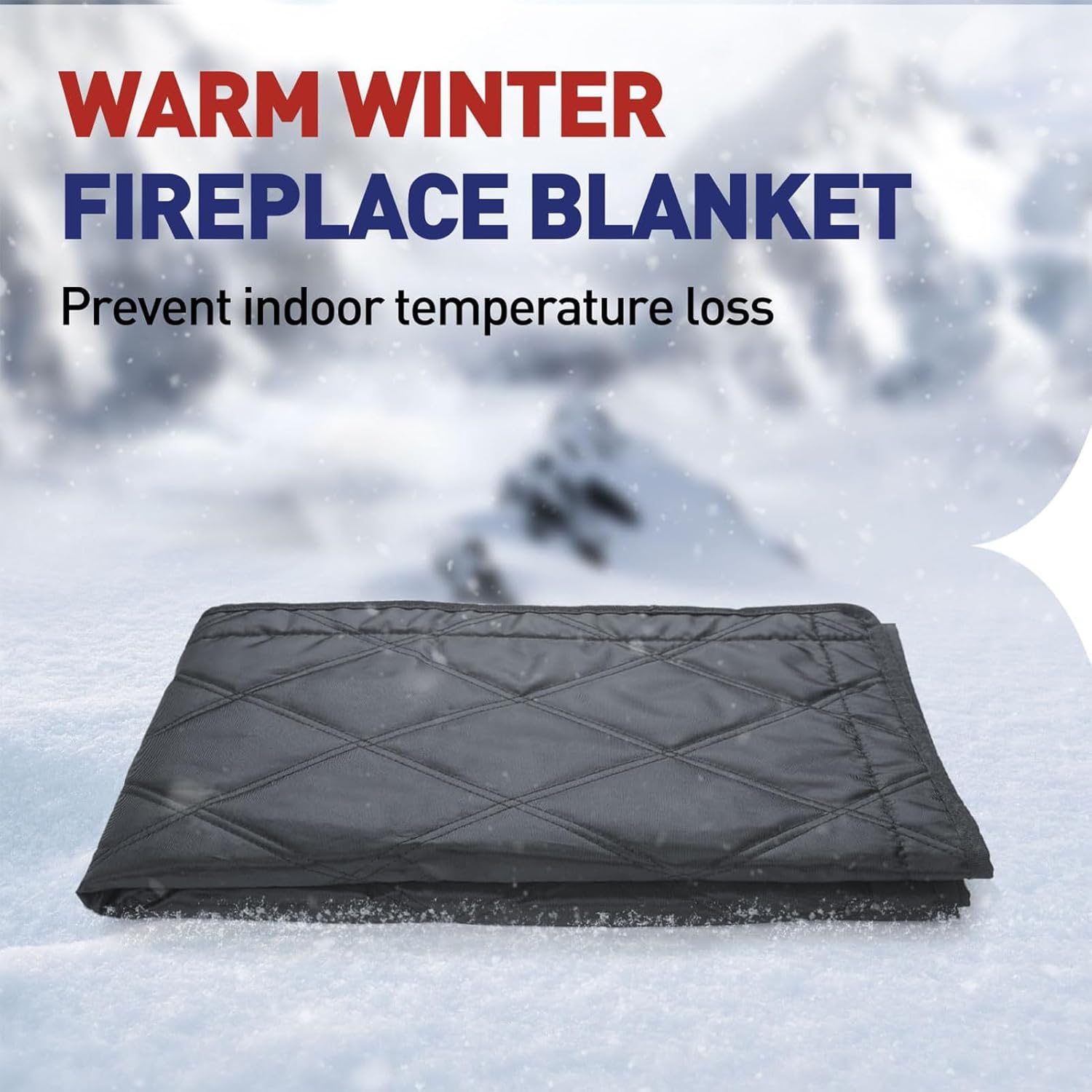 Nuhyvjl 暖炉ドラフトストッパー、断熱暖炉カバー | 熱損失のための暖炉ブランケット | 熱損失のための磁気暖炉ブランケット、