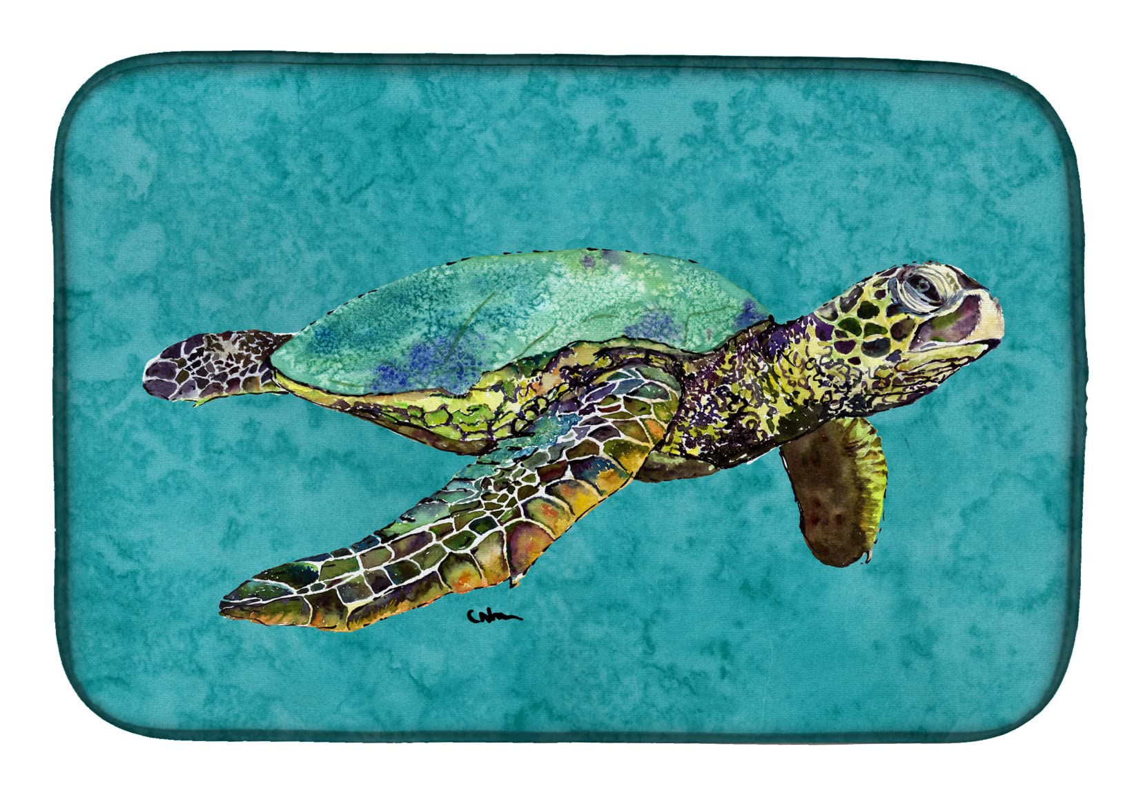 Tapis de séchage pour tortue Caroline's Treasures 8659DDM multicolore 35x53 cm