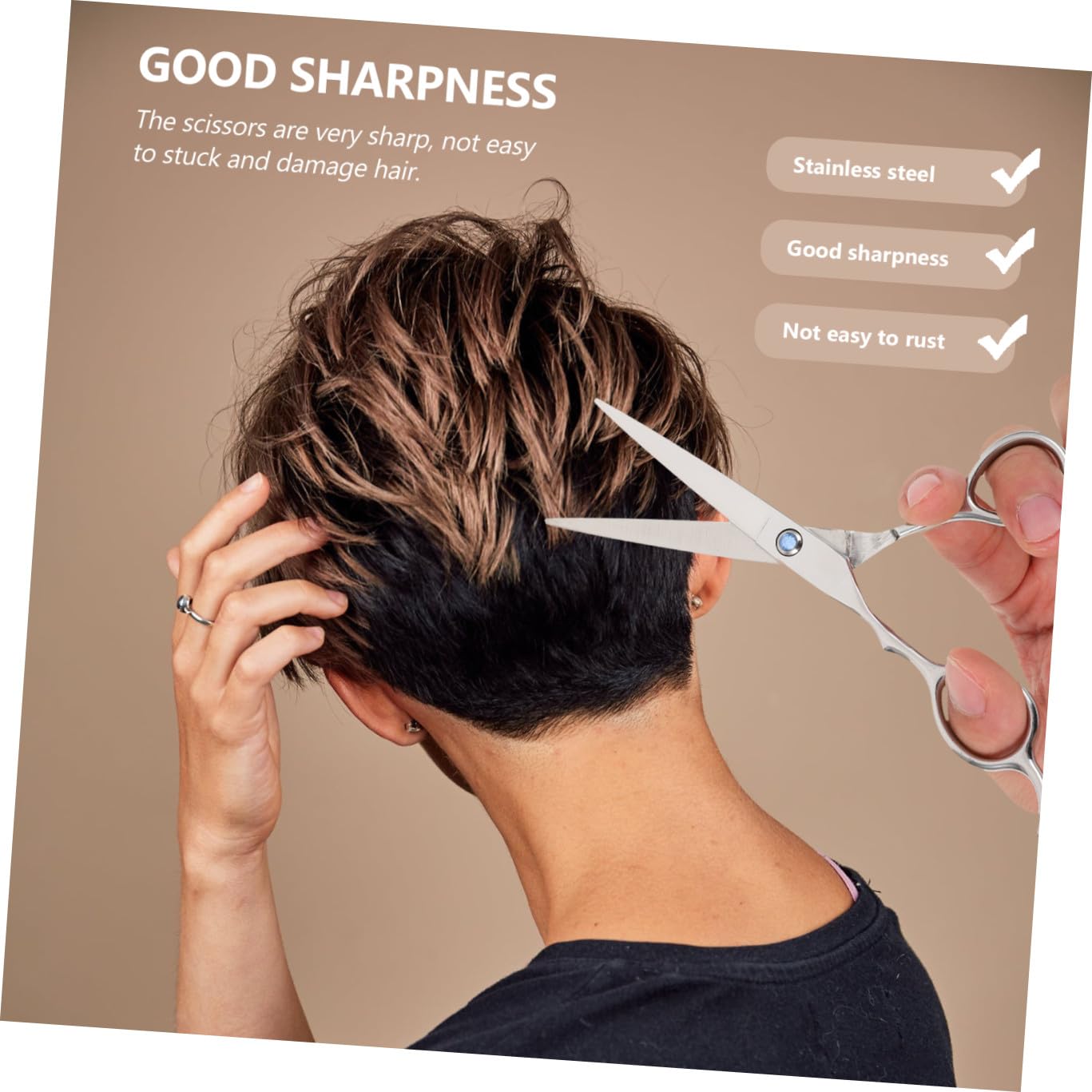 Healeved Ciseaux de Coiffure Gauchers Coupe Précise en Acier Inoxydable pour 2 Pièces Poignée Créative et Usage Professionnel Amateur