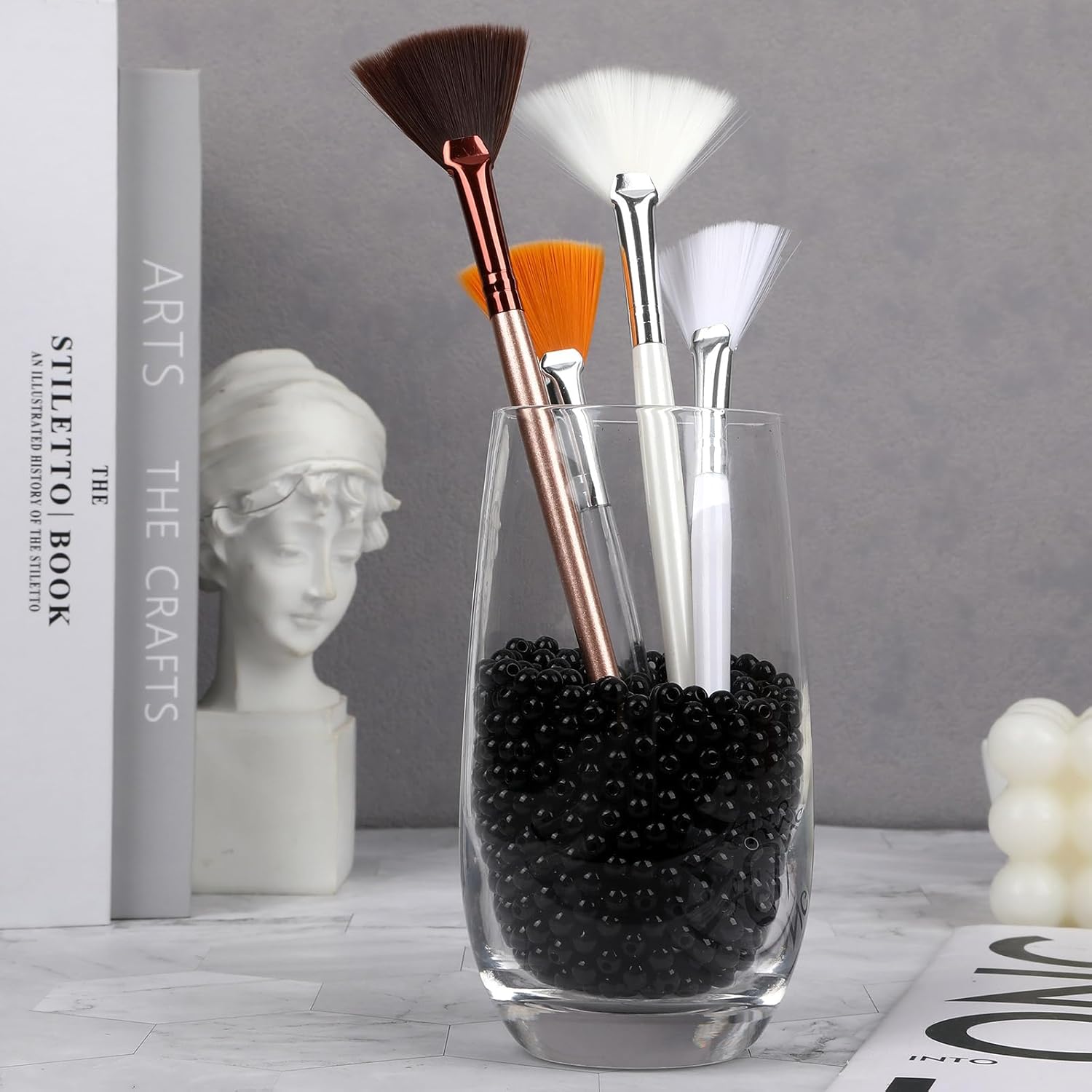 DECYOOL Black Beads, 1200Pcs 6mm Black Spacer Beads Round Smooth Loose Ball Beads for Bracelet Craft - Image 6