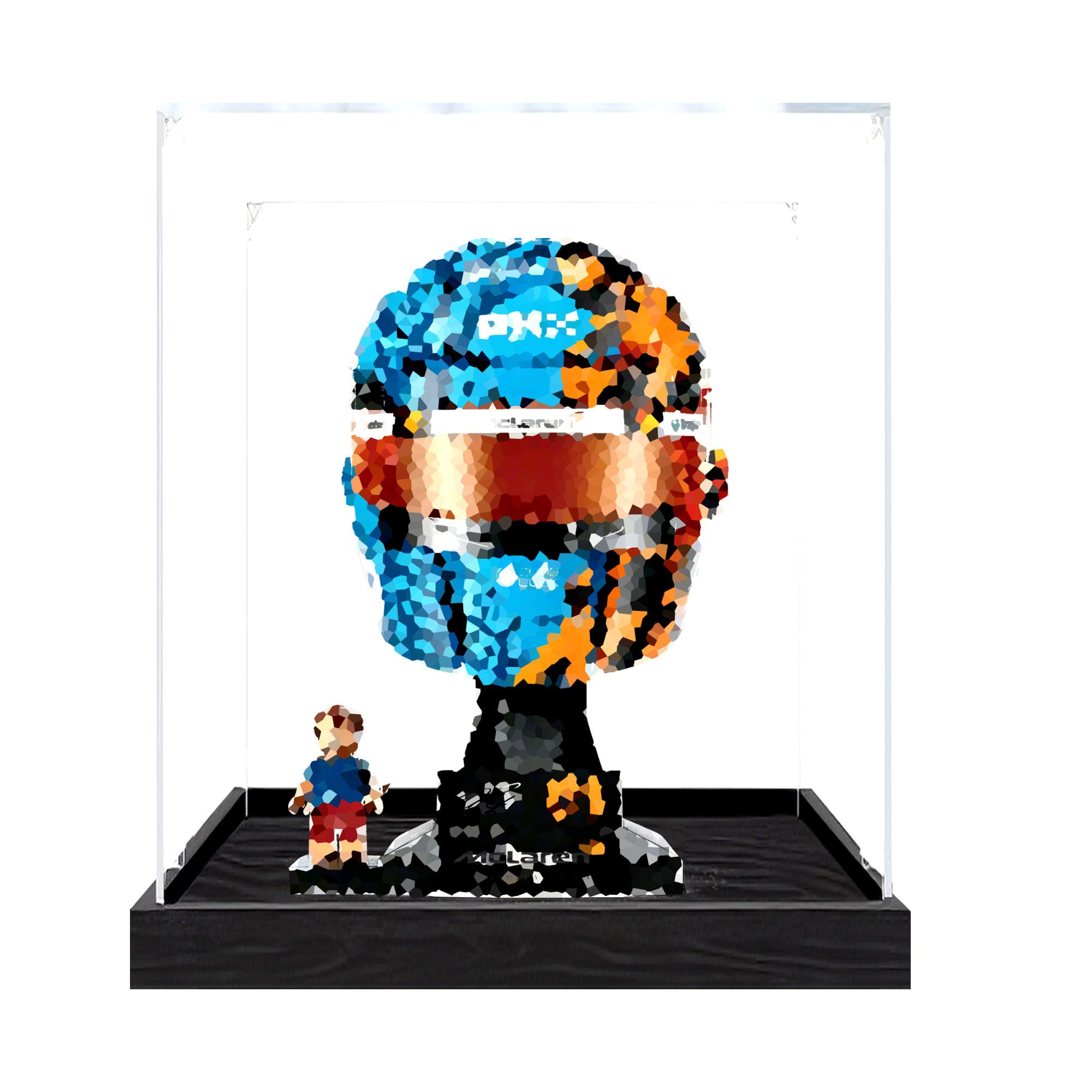 Clear Acrylic Showcase Box for Le-go 43017 Sets (Black 2mm)