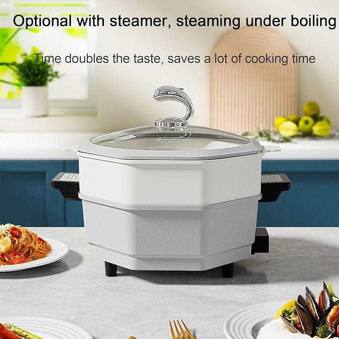 Olla Eléctrica Octagonal 7L, 1500W, Revestimiento Antiadherente miniatura 6