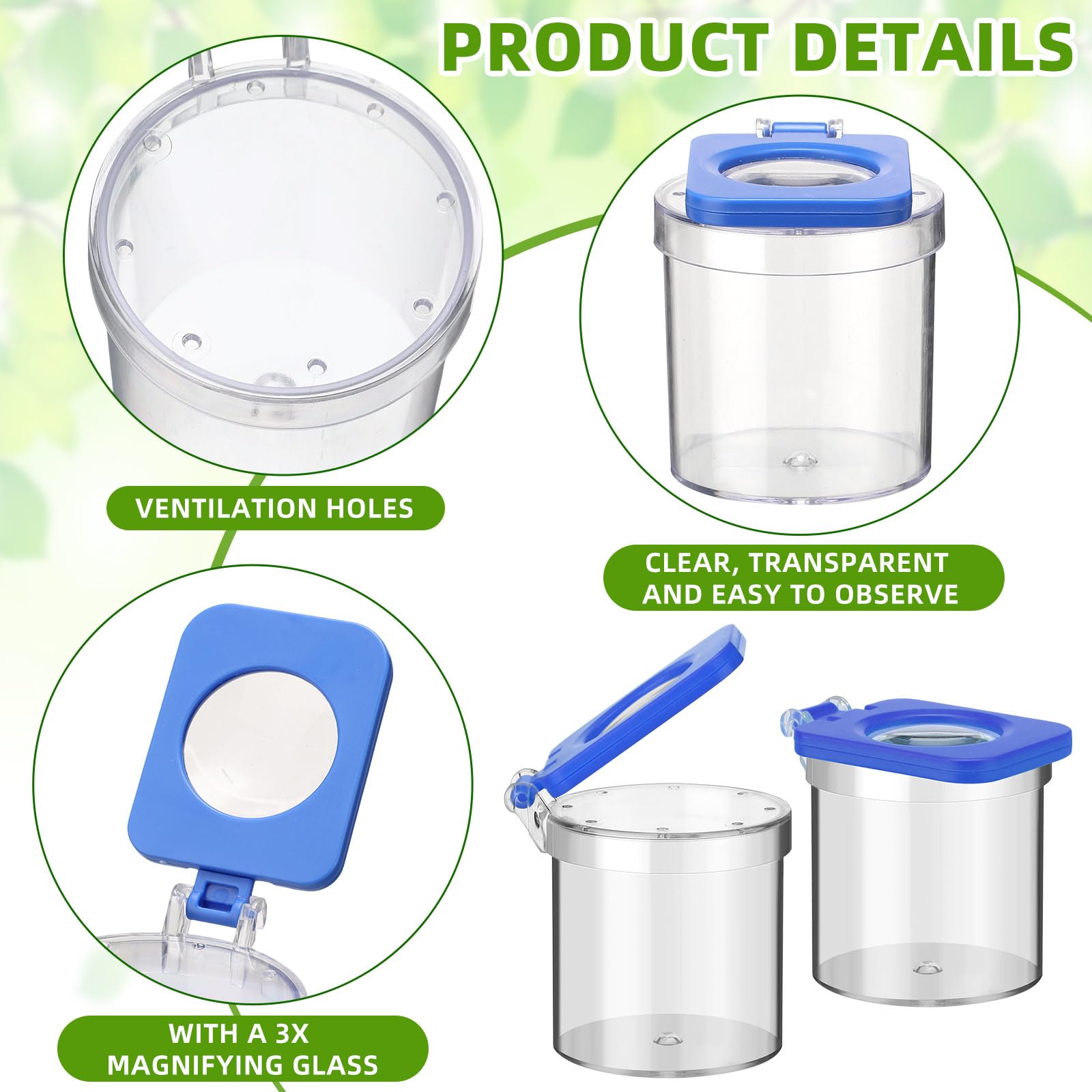 Snapklik.com : 4 Pcs Insect Bug Viewer For Kids Magnifying Insect Box ...