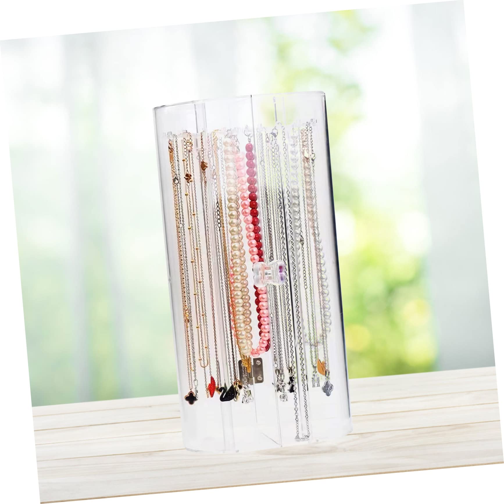 Schmuckständer aus Acryl Transparenter Armbandständer zum Aufhängen Schmuckregal mit Drehbarem Haken für Anhänger und Armbänder