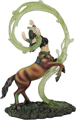 Ebros Gift Anne Stokes Fantasía Arte Tierra Elemental Mago Hechicera Centauridas Invocación Espíritu Gaia Magic Energy Collector Figurine Guerrero