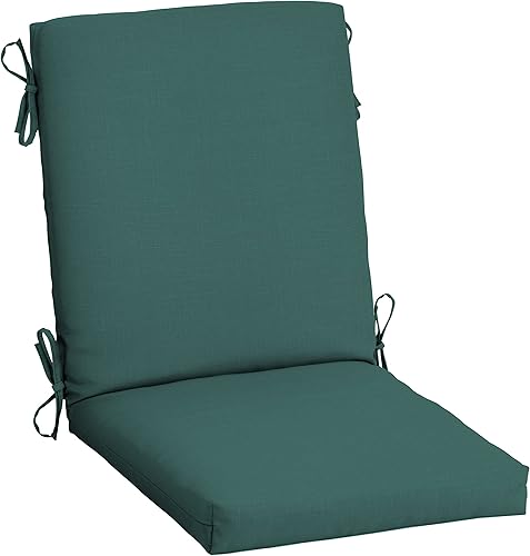 Miniatura 1 de Arden Selections Cojín para silla de comedor al aire libre 20 x 20 pulgadas textura azul pavo real verde