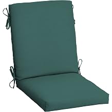 Arden Selections Outdoor Dining Chair Cushion 20 x 20, Water Repellent, Fade Resistant 20 x 20, Peacock Blue Green Texture