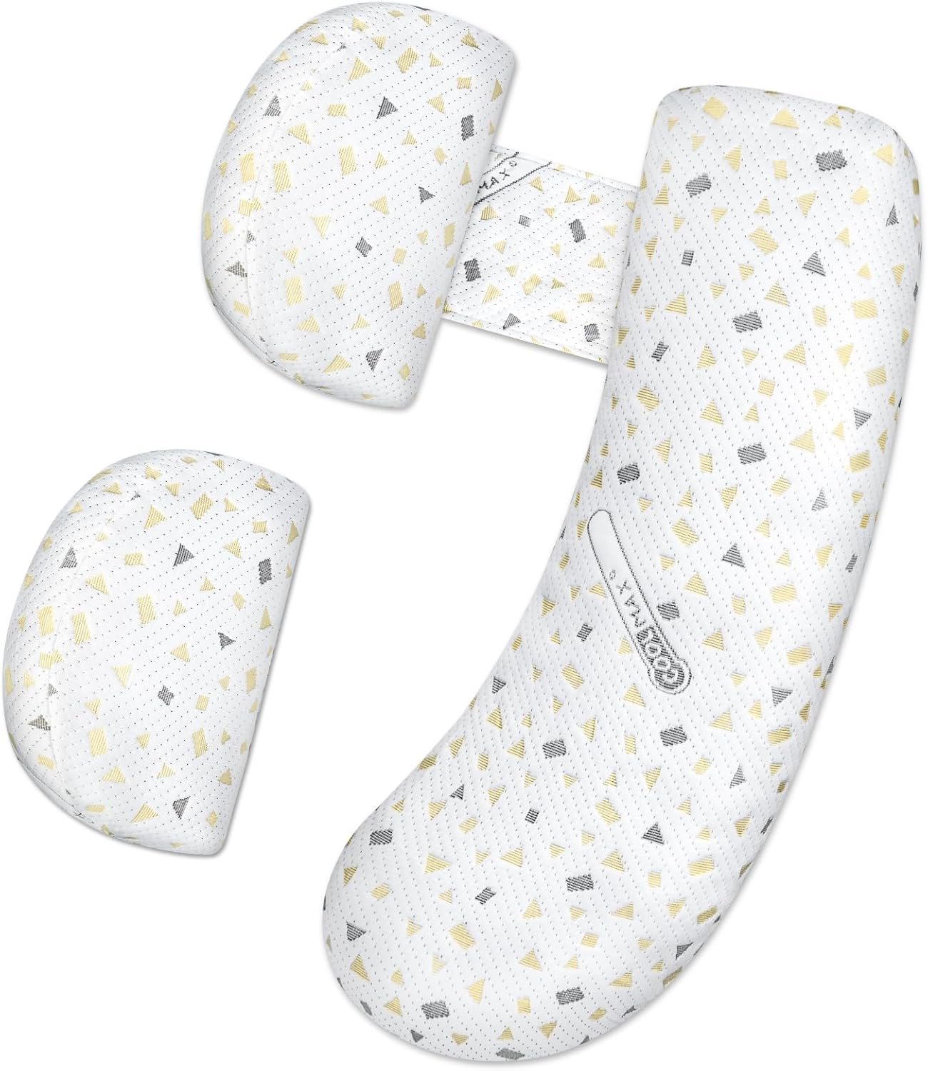 Pregnancy Pillow – Maternity Pillow with Adjustable and Removable Cooling Cover, Pregnancy Pillows for Sleeping – Support for Back, Legs, and Belly of Pregnant Women (Grey)