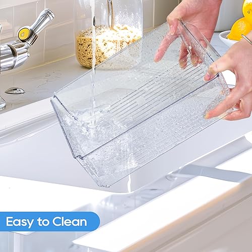 Miniatura 6 de JollyPack Paquete de 14 organizadores de refrigerador, contenedores organizadores de refrigerador con tapas, contenedores apilables de