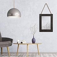 Vista 3 de DECORKEY Espejo de pared rectangular para baño, decoración de madera blanca envejecida con cuerda para colgar para decoración rústica del hogar