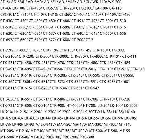 Miniatura 6 de Adaptador de corriente de 9 V para teclado Casio AD-5 AD-5MU AD-5MR WK-110 WK-200 LK-100 LK-220 CTK-496 CTK-573 CTK-700 CTK-710 CTK-720 CTK-2100