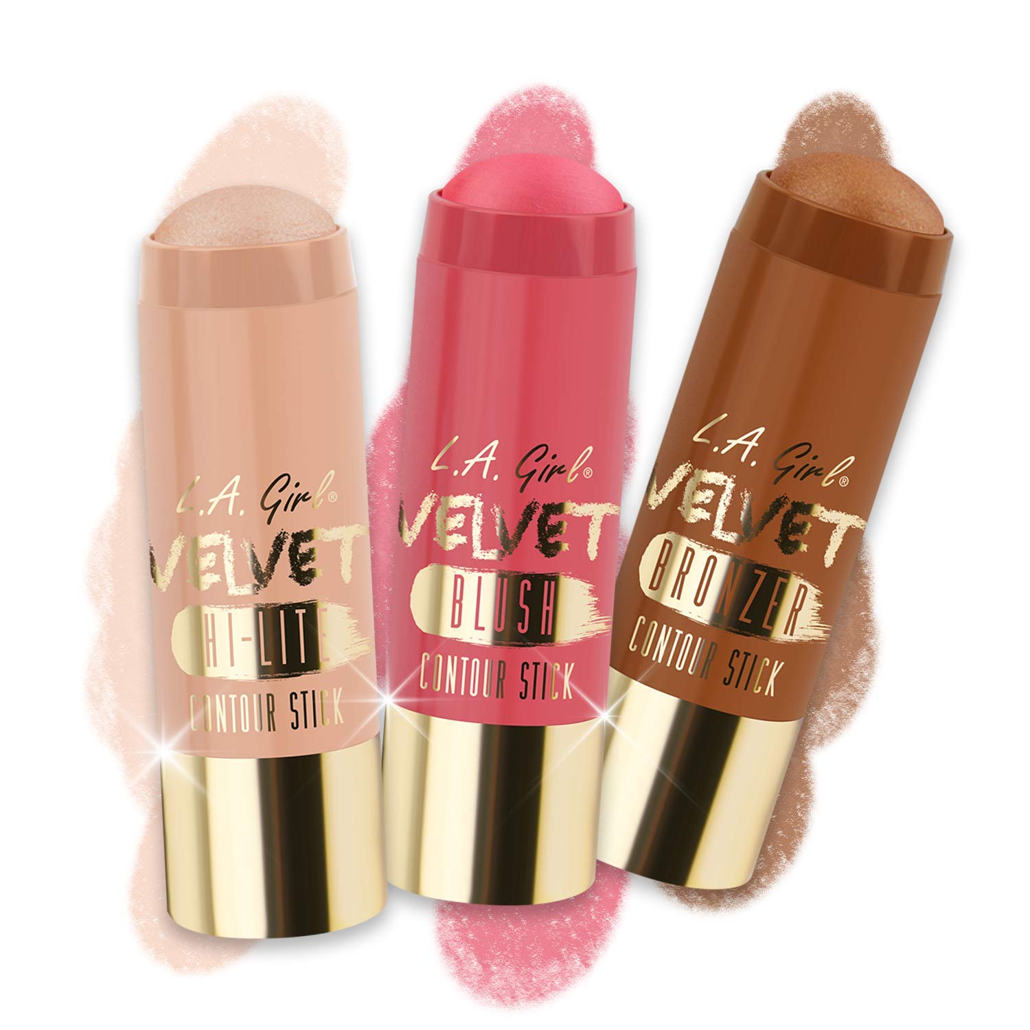L.A. Girl Velvet Contour Stick, Blush Plume, 0.2 Oz, Pack of 3 : Beauty & Personal Care