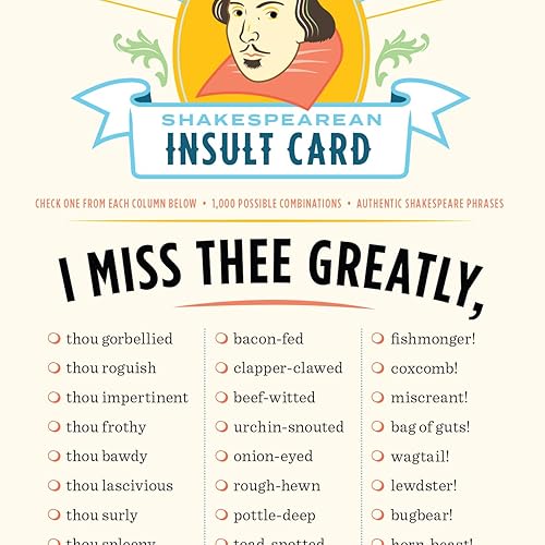 Miniatura 7 de Curious Charts Commission Shakespeare Insults - Juego de tarjetas navideñas (6 unidades)