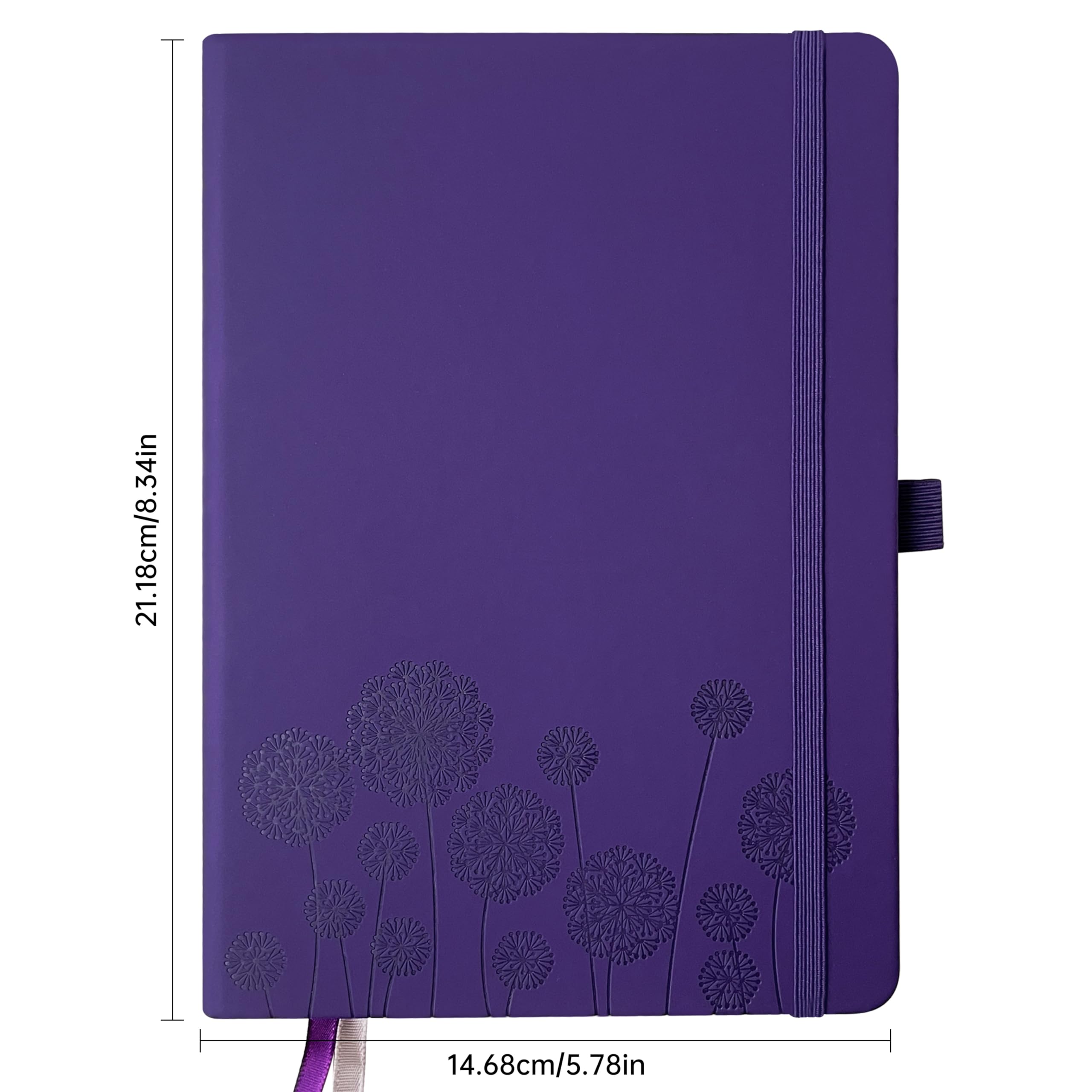 Mlife Notebook Journal for Women,A5 Hardcover Leather Journaling Notebooks for Work,200 Pages Travel Journal for Women Men with Pen Holder and Ribbon,5.78"×8.34"(Purple) - Image 2
