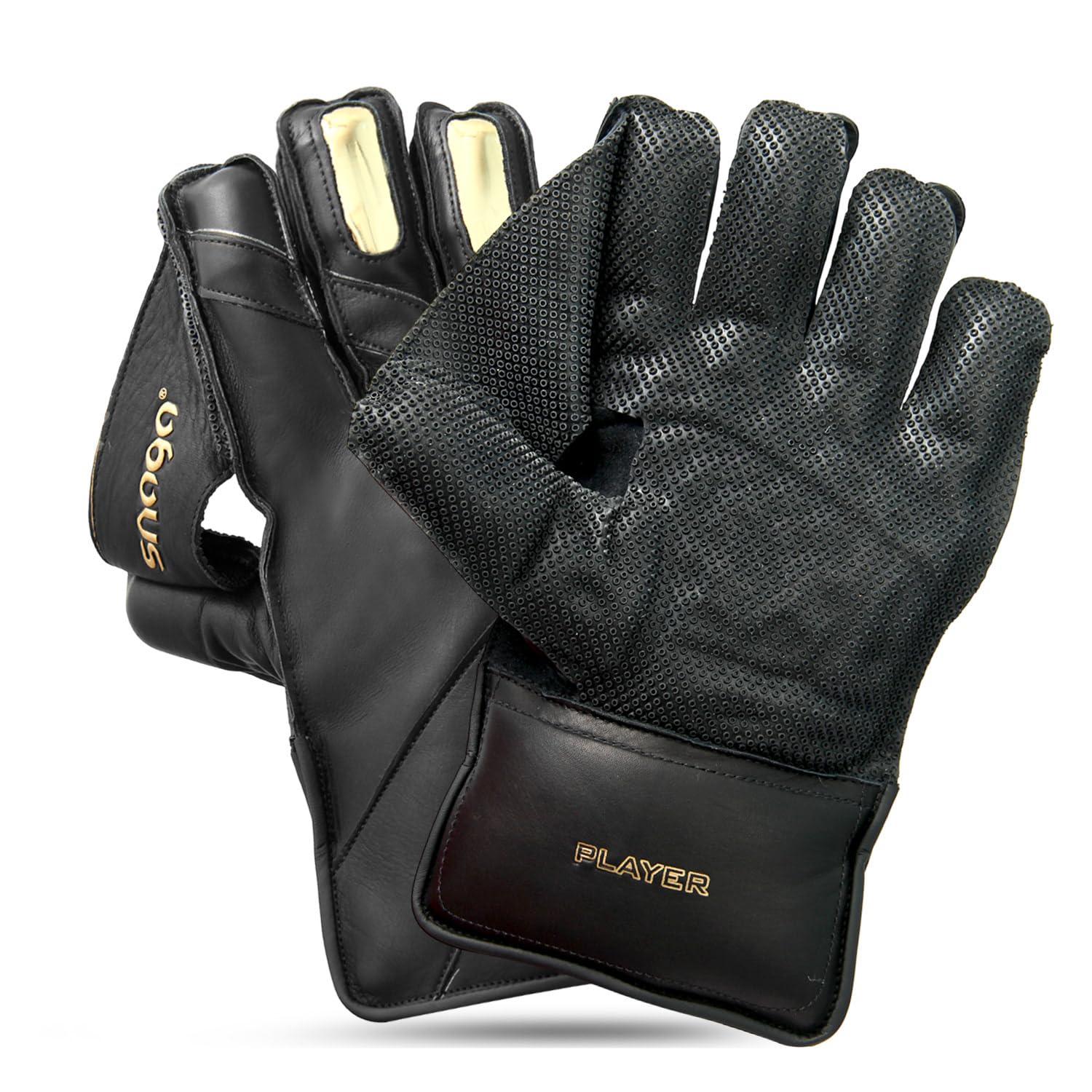 SNAGA Premium Leather Wicket Keeping Gloves, Durable Construction, Superior Grip, High-Density Finger Protection, Ergonomic Design for Enhanced Flexibility and Comfort (Players)-image-12