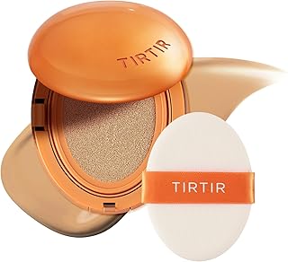 TIRTIR Mask Fit Ai Filter Cushion Foundation | AI-Like Semi-Matte Finish - Up to 72-Hour Medium to Full Coverage Korean BB Cushion Make up Beauty, #27N Camel, 0.63 Fl Oz