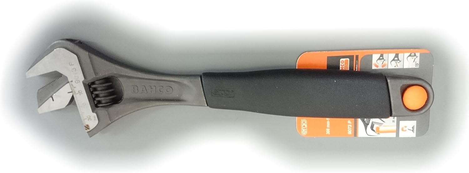 BAHCO 9073P WRENCH, ADJUSTABLE, 12"