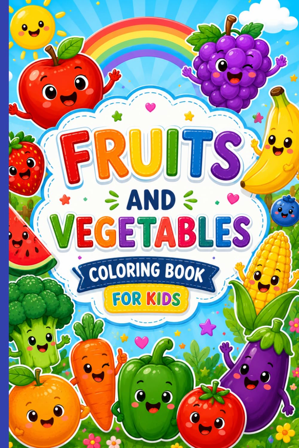 Fruits &Vegetables Coloring Book