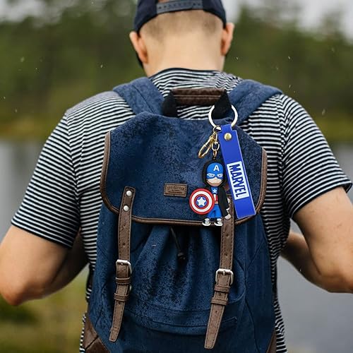 Miniatura 6 de Llavero de superhéroe con diseño de dibujos animados, bonito regalo decorativo, adecuado para hombres y mujeres, cartera, llavero de coche