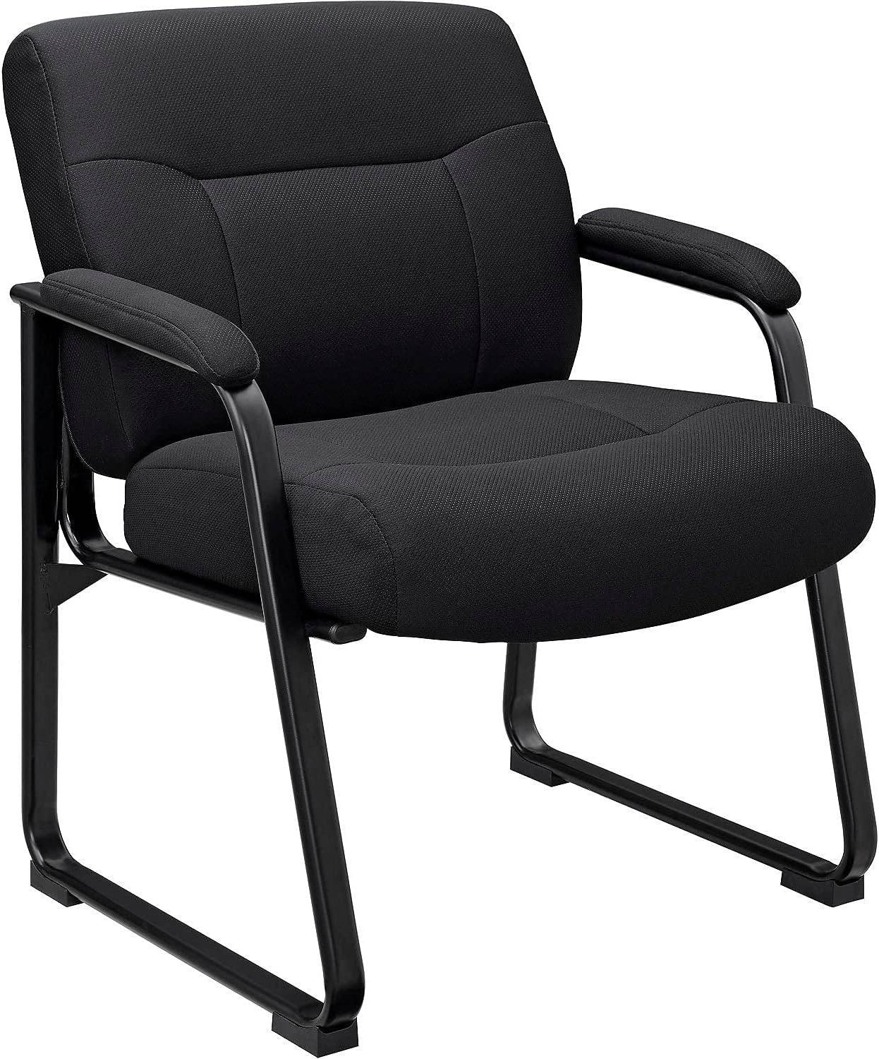 Global Industrial Big & Tall Guest Chair, Black Fabric
