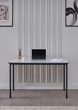 Arpelia Çalışma Masası 125X65 CM LAVA-GRİ,KENARLARI ANTRASİT BANLI