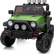 Outfunny Kids Ride on Car Toy, 24V Electric Car for Kids with Remote Control, 2x200W Motors - Army Green