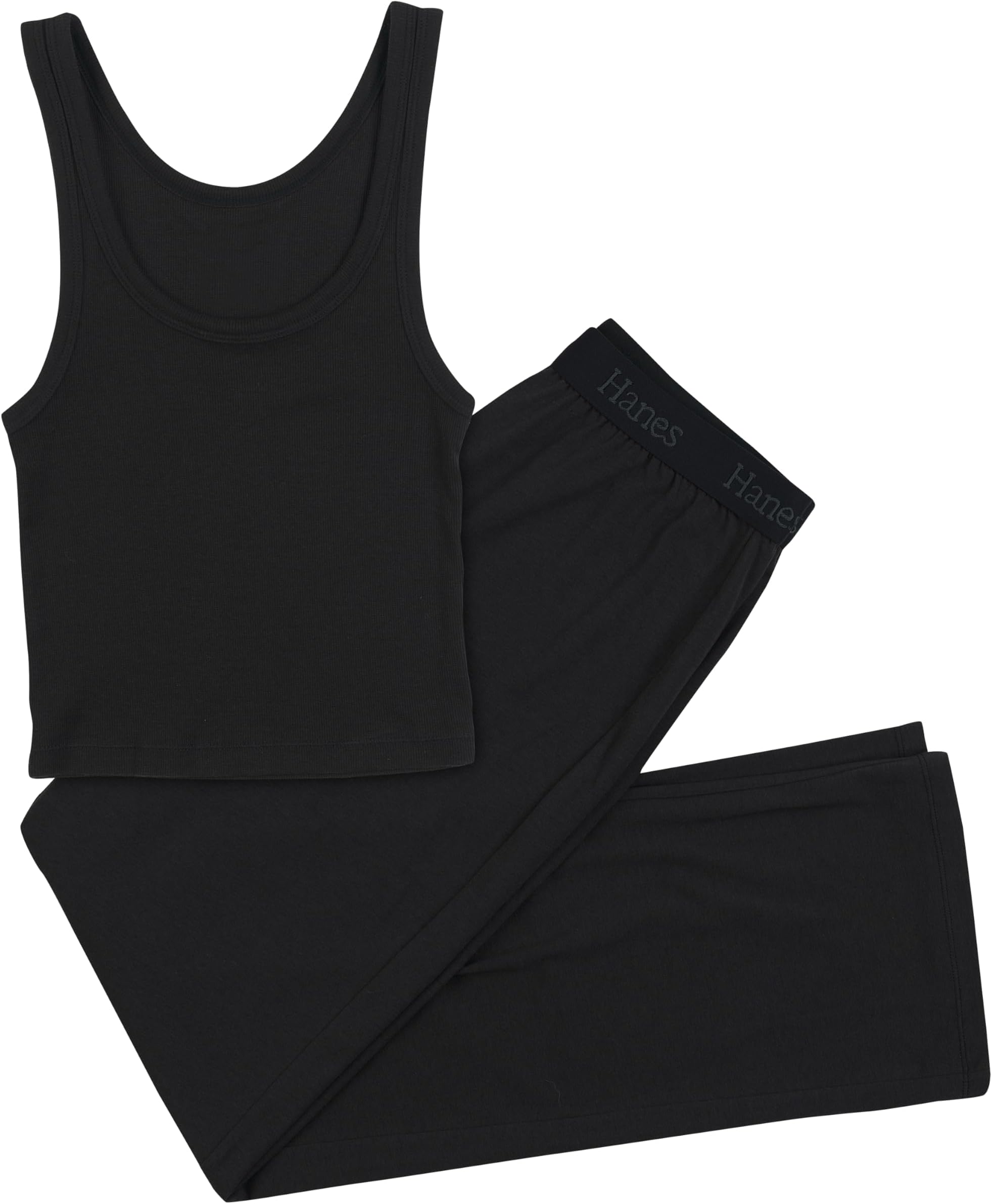 Women's Originals 2-piece Lounge Set, Comfywear Supersoft Crop Tank & Lounge Pants Loungewear Set Pajama Set (pack of 2)