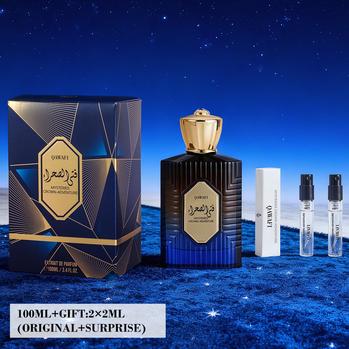 Mysteries Crown - Adventure Eau De Parfum, Long-Lasting Woody Amber Floral Perfumes for Men or Women, Vegan, Paraben-Free, Unisex - 100ml | 3.4 fl. oz + 2ml Samples - Image 2