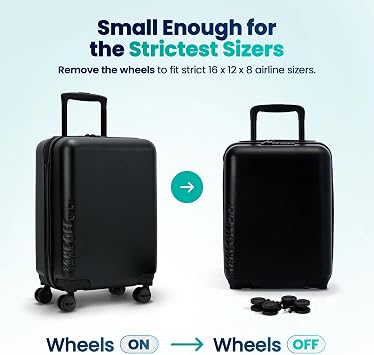 TAKE OFF 16 Inch Personal Item Suitcase MINI Removable Wheels Underseat Bag