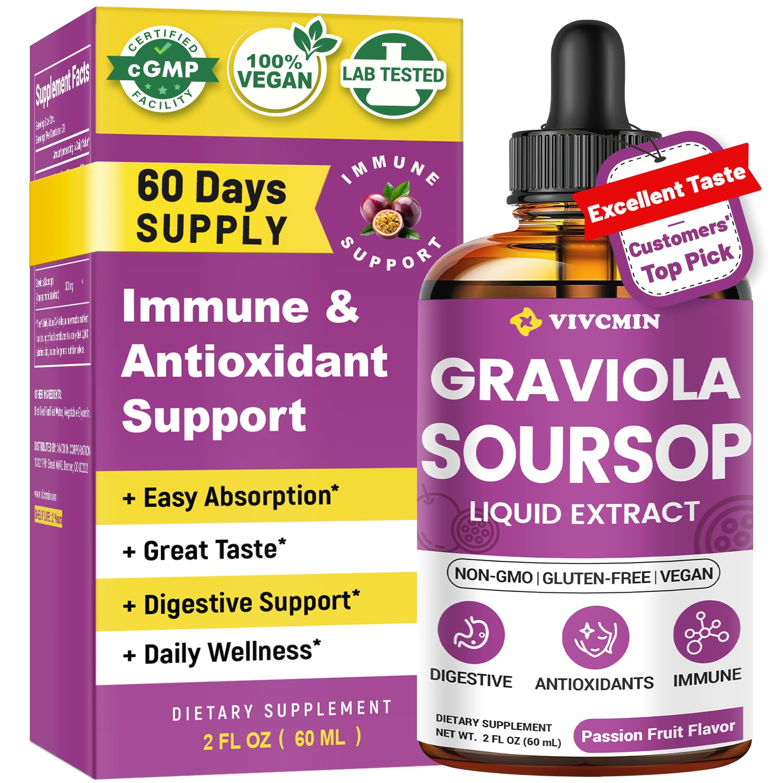 Soursop Bitters Liquid Graviola Leaf Extract 2 Fl Oz – Passion Fruit