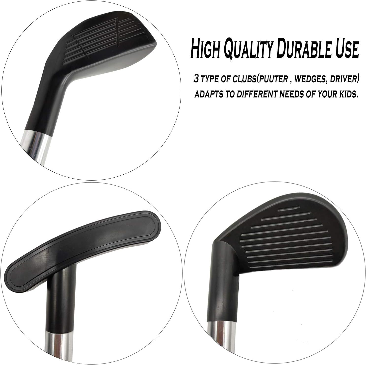 JOINBO Toddler Golf Club Set Toy (Batsman, Wedge, Driver) , 5 Balls for Kids… : Toys & Games