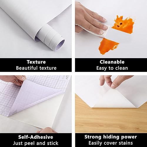 Miniatura 33 de Arthome - Papel tapiz para despegar y pegar, contacto de madera negra, papel tapiz negro, papel tapiz autoadhesivo y extraíble para encimera, Negro