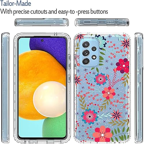 Miniatura 5 de Zoeirc Funda para Galaxy A52 5G4G, funda transparente, TPU 360 cuerpo completo a prueba de golpes híbrido transparente cubierta del teléfono para