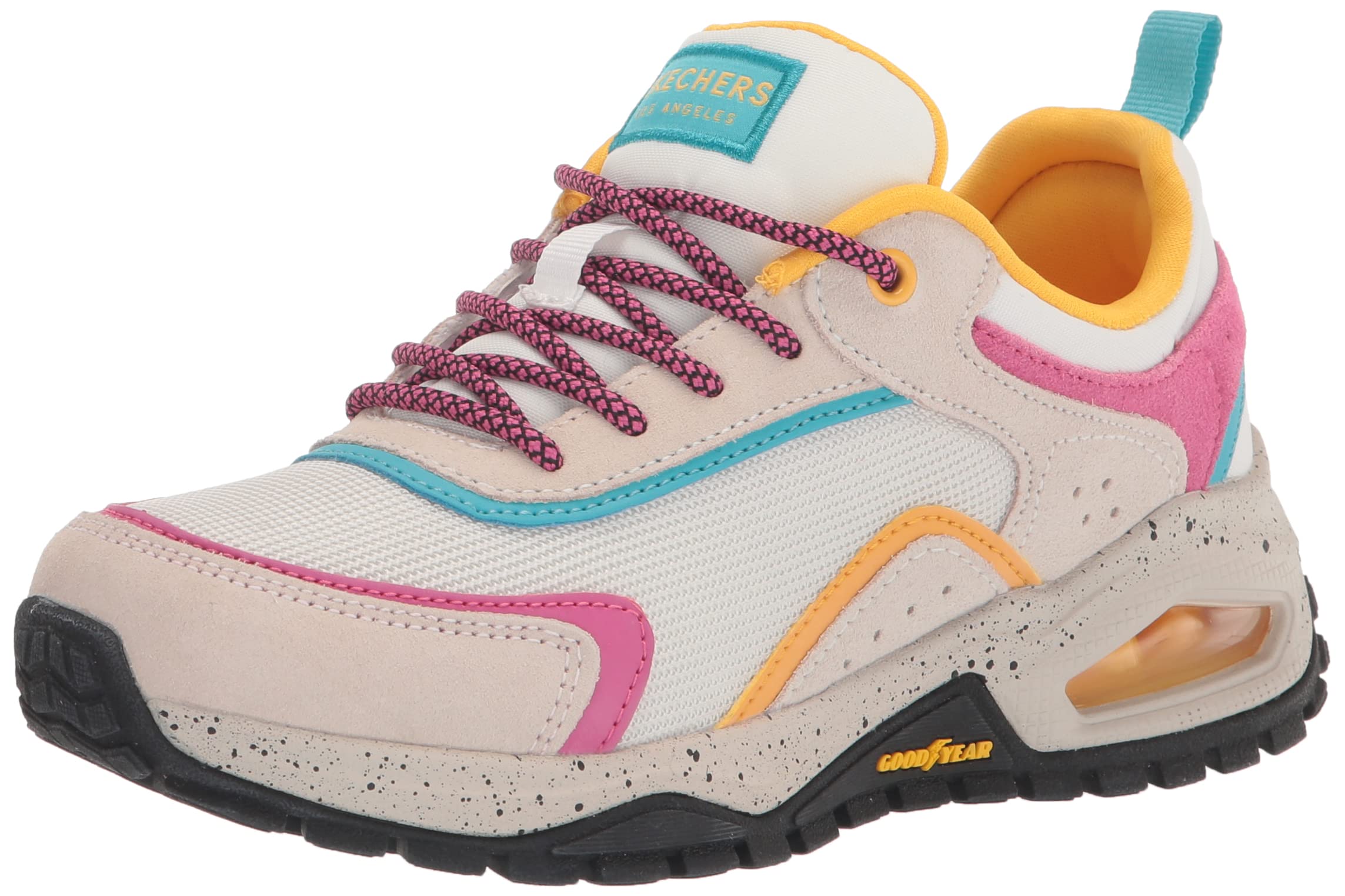 Skechers Womens Uno Trail Casual Shoes Vegan Mesh and Suede Pop Colored Lace Up Fashion Sneaker W Goodyear Rubber White/Multi - 3 UK (177175) (B0B3LBSV8D) Amazon Price History, Amazon Price Tracker