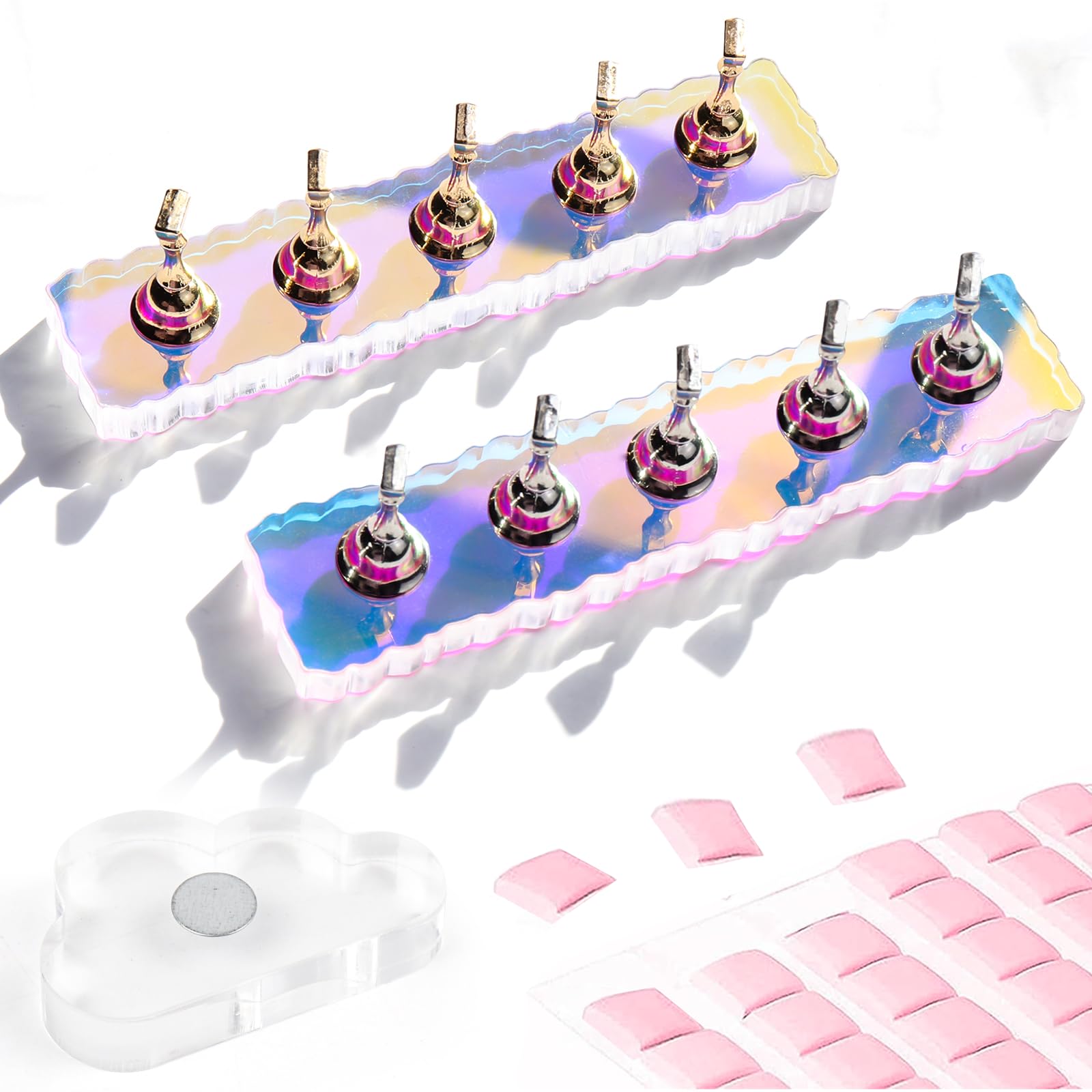 Corconess Nail Stand For Press Ons, Nail Holder For Painting Nails With A Heart Shape Acrylic Nail Stand, Easy-To-Clean Press On Nail Stand Nail Art