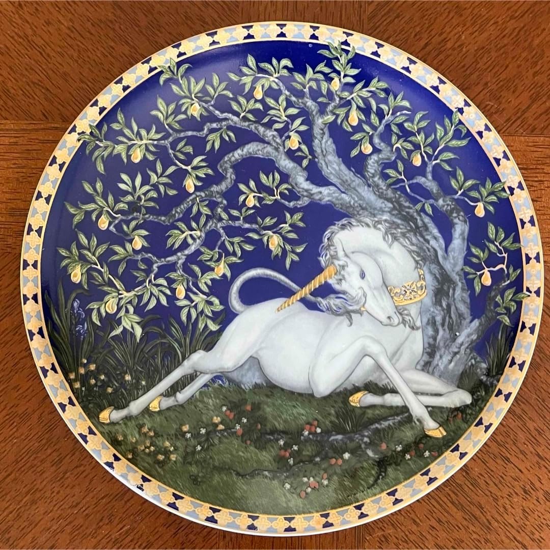 フッチェンロイター ユニコーン 絵皿 飾り皿 フッチェンロイター
